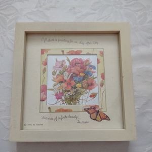 1999 Marjolein Bastin framed print inspirational quote by John Ruskin